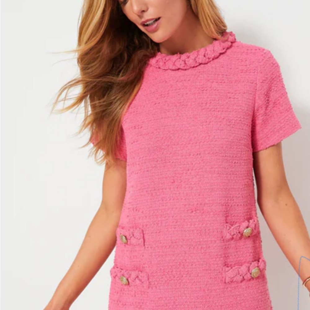 Tuckernuck Pink Textured Mini Dress